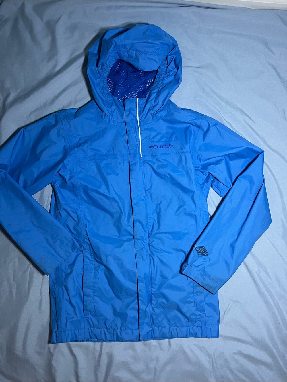Columbia Youth Boys Watertight Waterproof Hooded Rain Jacket Blue